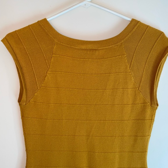 Yellow Pink Rose Dress, Bandage - Size M - Picture 5 of 5